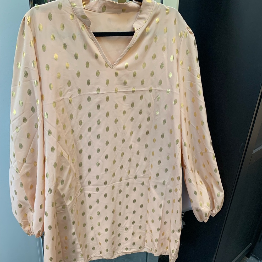 Elegant Gold Polka Dot dress